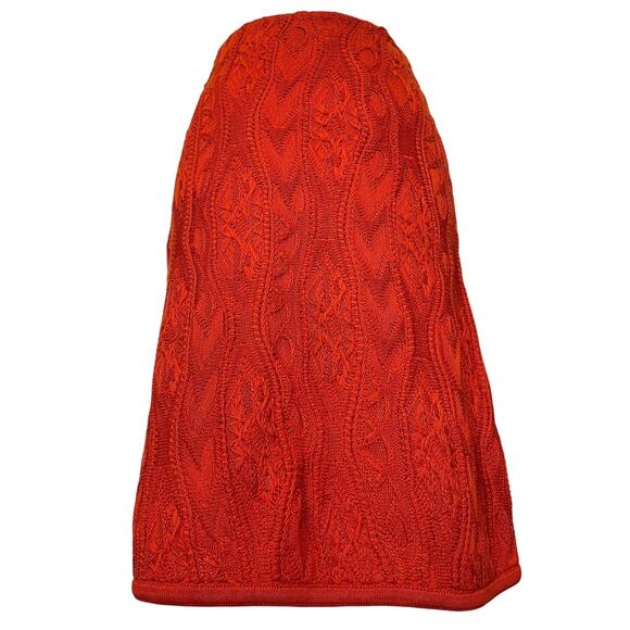 Vintage Coogi Orange Knit Sweater Skirt Size Small Stretch